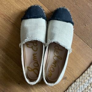 Sam Edelman Espradilles - ivory with black toe. Sz 9